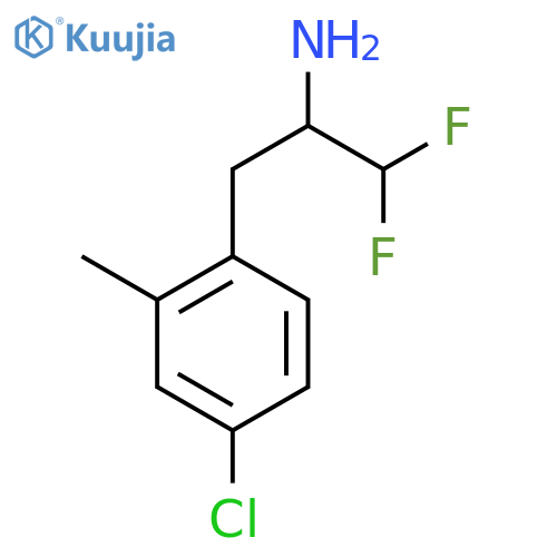 3-(4-chloro-2-methylphenyl)-1,1-difluoropropan-2-amine structure