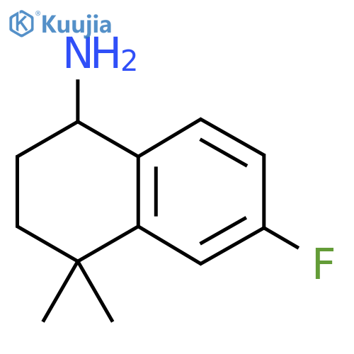 6-fluoro-4,4-dimethyl-1,2,3,4-tetrahydronaphthalen-1-amine structure