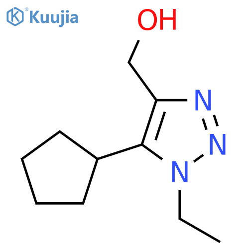 (5-cyclopentyl-1-ethyl-1H-1,2,3-triazol-4-yl)methanol structure