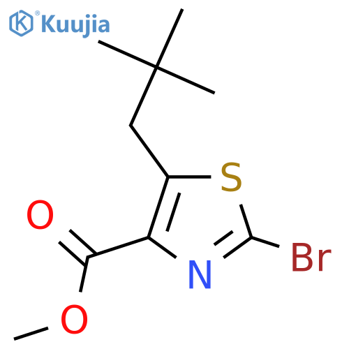 methyl 2-bromo-5-(2,2-dimethylpropyl)-1,3-thiazole-4-carboxylate structure