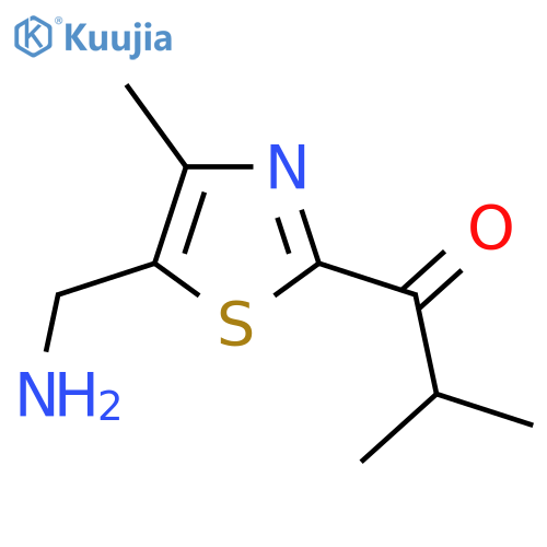 1-5-(aminomethyl)-4-methyl-1,3-thiazol-2-yl-2-methylpropan-1-one structure