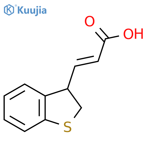 (2E)-3-(2,3-dihydro-1-benzothiophen-3-yl)prop-2-enoic acid structure