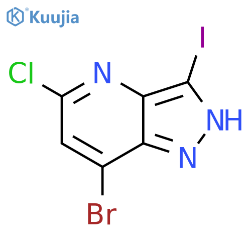 7-Bromo-5-chloro-3-iodo-1H-pyrazolo4,3-bpyridine structure