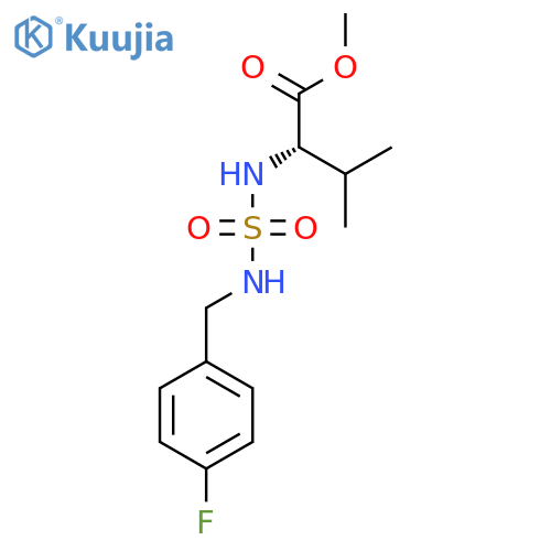 methyl (2S)-2-({(4-fluorophenyl)methylsulfamoyl}amino)-3-methylbutanoate structure