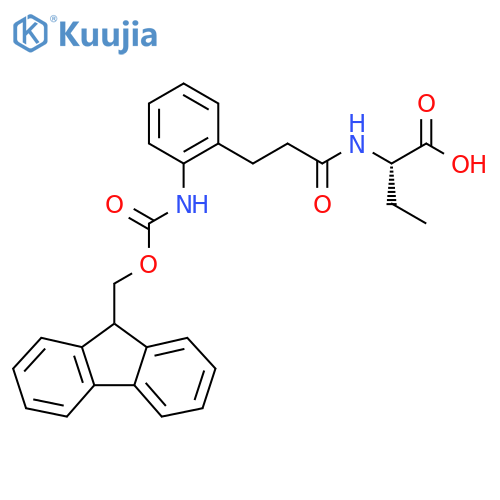(2S)-2-{3-2-({(9H-fluoren-9-yl)methoxycarbonyl}amino)phenylpropanamido}butanoic acid structure