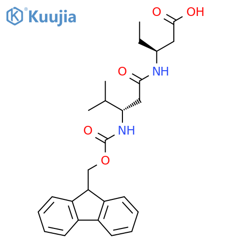 (3S)-3-(3S)-3-({(9H-fluoren-9-yl)methoxycarbonyl}amino)-4-methylpentanamidopentanoic acid structure