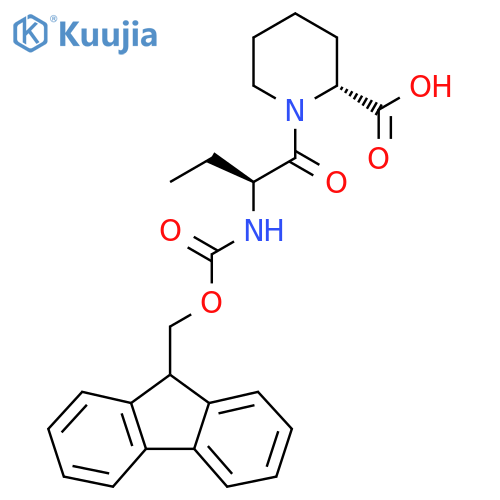 (2R)-1-(2S)-2-({(9H-fluoren-9-yl)methoxycarbonyl}amino)butanoylpiperidine-2-carboxylic acid structure
