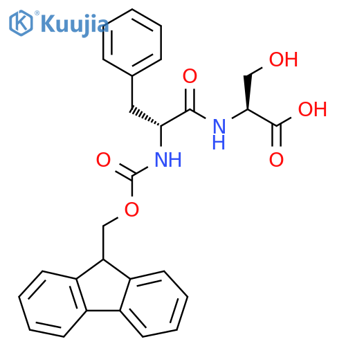 (2S)-2-(2R)-2-({(9H-fluoren-9-yl)methoxycarbonyl}amino)-3-phenylpropanamido-3-hydroxypropanoic acid structure