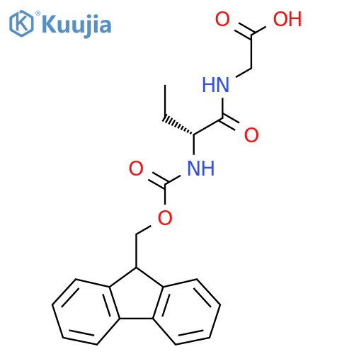 2-(2R)-2-({(9H-fluoren-9-yl)methoxycarbonyl}amino)butanamidoacetic acid structure