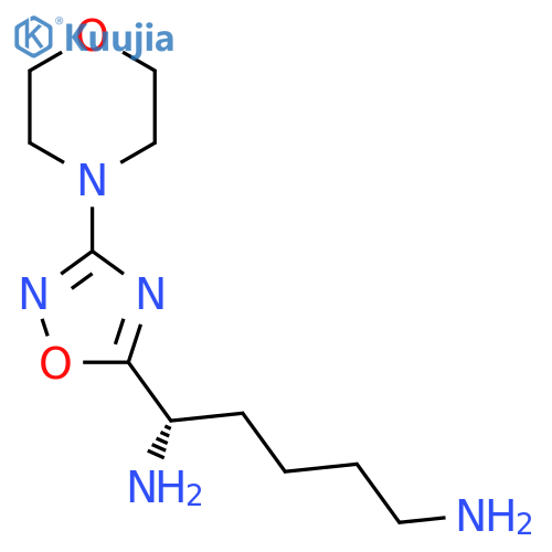 (1S)-1-3-(morpholin-4-yl)-1,2,4-oxadiazol-5-ylpentane-1,5-diamine structure