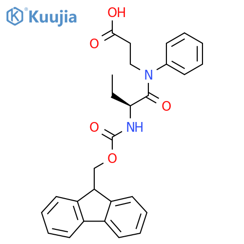 3-(2S)-2-({(9H-fluoren-9-yl)methoxycarbonyl}amino)-N-phenylbutanamidopropanoic acid structure