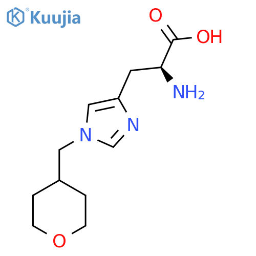 (2S)-2-amino-3-{1-(oxan-4-yl)methyl-1H-imidazol-4-yl}propanoic acid structure