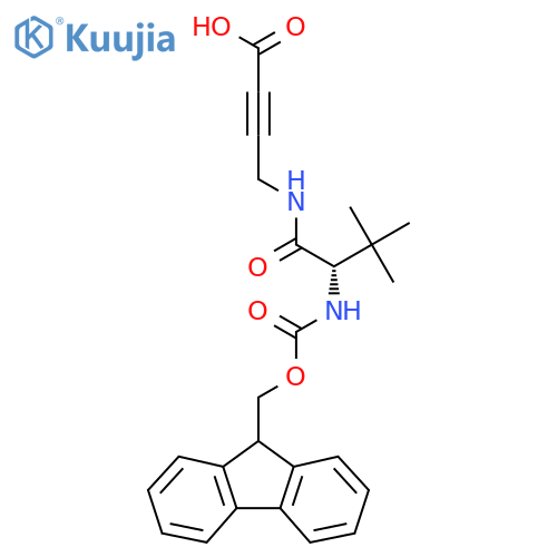 4-(2S)-2-({(9H-fluoren-9-yl)methoxycarbonyl}amino)-3,3-dimethylbutanamidobut-2-ynoic acid structure