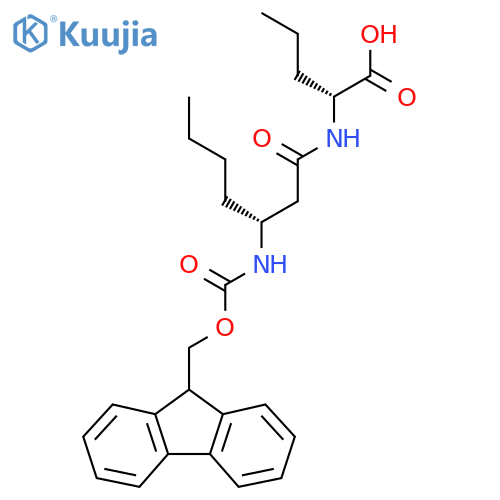 (2R)-2-(3R)-3-({(9H-fluoren-9-yl)methoxycarbonyl}amino)heptanamidopentanoic acid structure