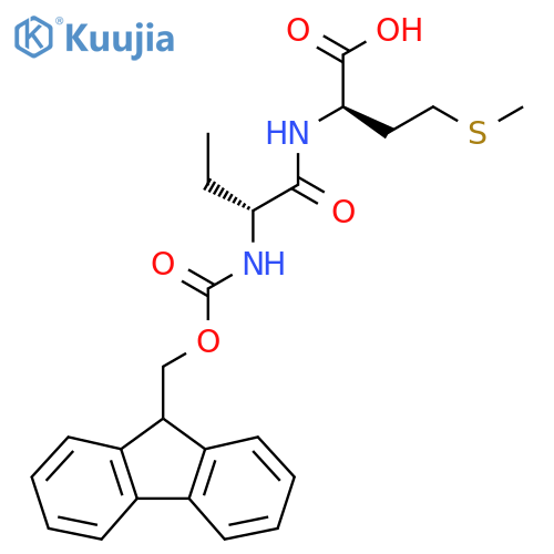 (2R)-2-(2R)-2-({(9H-fluoren-9-yl)methoxycarbonyl}amino)butanamido-4-(methylsulfanyl)butanoic acid structure
