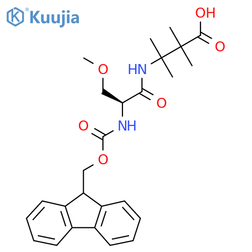 3-(2S)-2-({(9H-fluoren-9-yl)methoxycarbonyl}amino)-3-methoxypropanamido-2,2,3-trimethylbutanoic acid structure