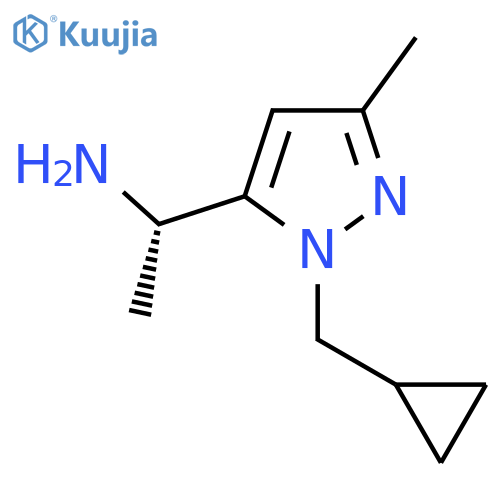 (1S)-1-1-(cyclopropylmethyl)-3-methyl-1H-pyrazol-5-ylethan-1-amine structure