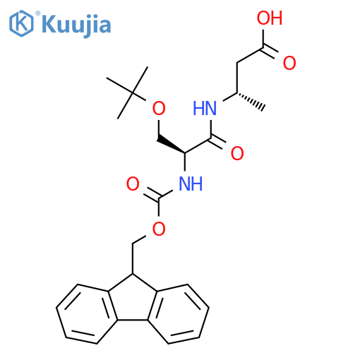 (3S)-3-(2S)-3-(tert-butoxy)-2-({(9H-fluoren-9-yl)methoxycarbonyl}amino)propanamidobutanoic acid structure