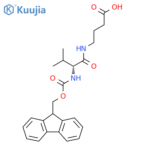 4-(2R)-2-({(9H-fluoren-9-yl)methoxycarbonyl}amino)-3-methylbutanamidobutanoic acid structure