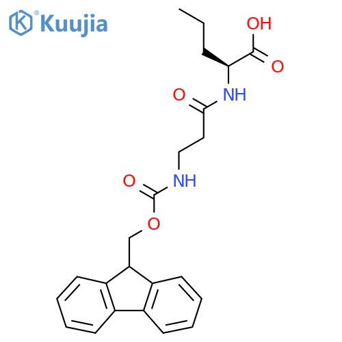 (2S)-2-3-({(9H-fluoren-9-yl)methoxycarbonyl}amino)propanamidopentanoic acid structure