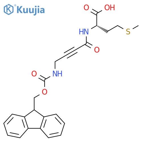 (2S)-2-4-({(9H-fluoren-9-yl)methoxycarbonyl}amino)but-2-ynamido-4-(methylsulfanyl)butanoic acid structure