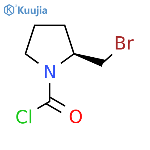 (2S)-2-(bromomethyl)pyrrolidine-1-carbonyl chloride structure