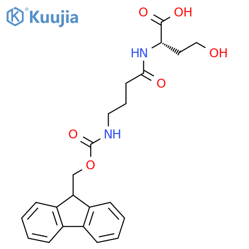 (2S)-2-4-({(9H-fluoren-9-yl)methoxycarbonyl}amino)butanamido-4-hydroxybutanoic acid structure