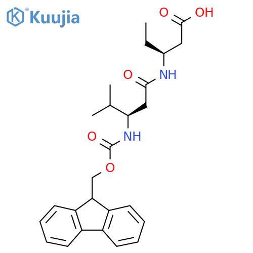 (3S)-3-(3R)-3-({(9H-fluoren-9-yl)methoxycarbonyl}amino)-4-methylpentanamidopentanoic acid structure