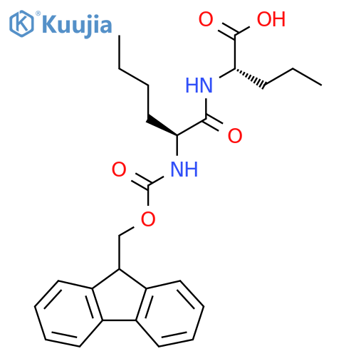 (2S)-2-(2S)-2-({(9H-fluoren-9-yl)methoxycarbonyl}amino)hexanamidopentanoic acid structure