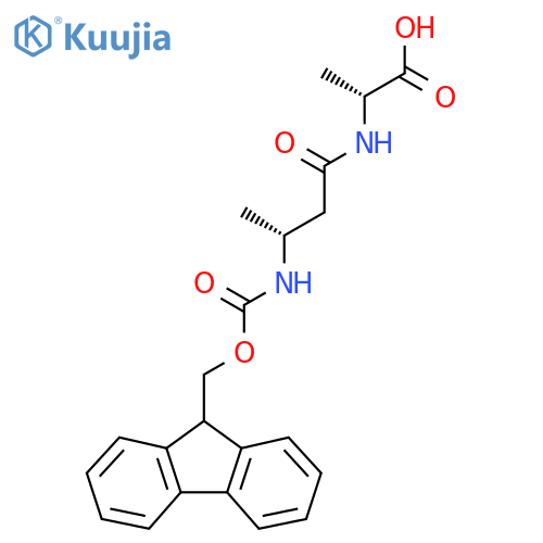 (2R)-2-(3R)-3-({(9H-fluoren-9-yl)methoxycarbonyl}amino)butanamidopropanoic acid structure