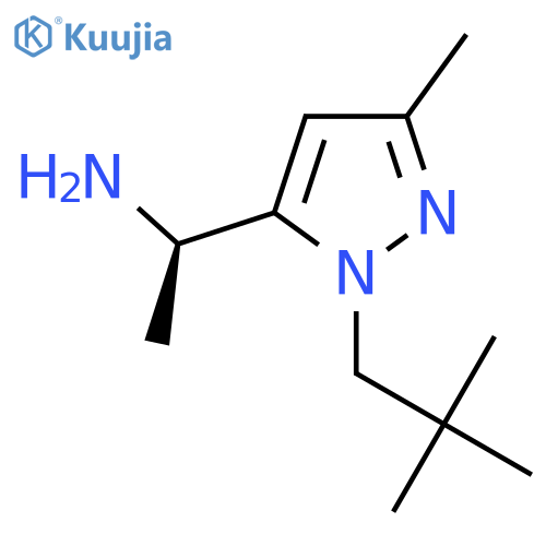 (1R)-1-1-(2,2-dimethylpropyl)-3-methyl-1H-pyrazol-5-ylethan-1-amine structure