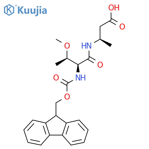 (3R)-3-(2S,3R)-2-({(9H-fluoren-9-yl)methoxycarbonyl}amino)-3-methoxybutanamidobutanoic acid structure