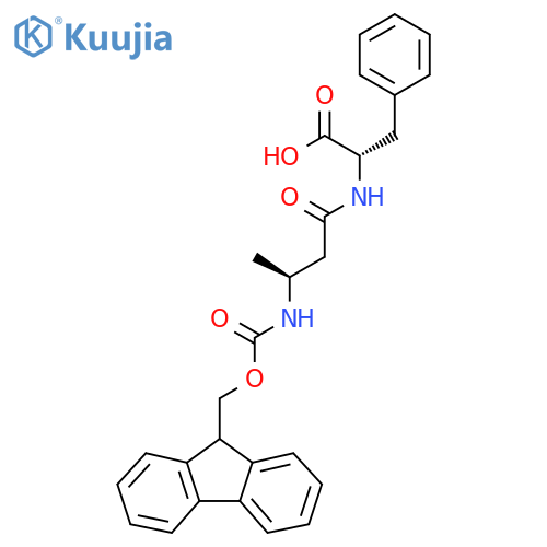 (2S)-2-(3S)-3-({(9H-fluoren-9-yl)methoxycarbonyl}amino)butanamido-3-phenylpropanoic acid structure