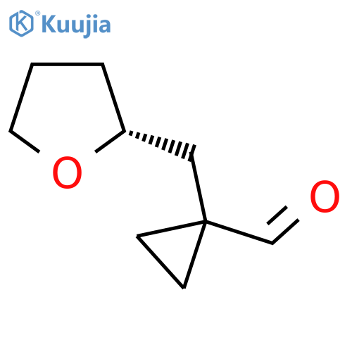 1-{(2R)-oxolan-2-ylmethyl}cyclopropane-1-carbaldehyde structure