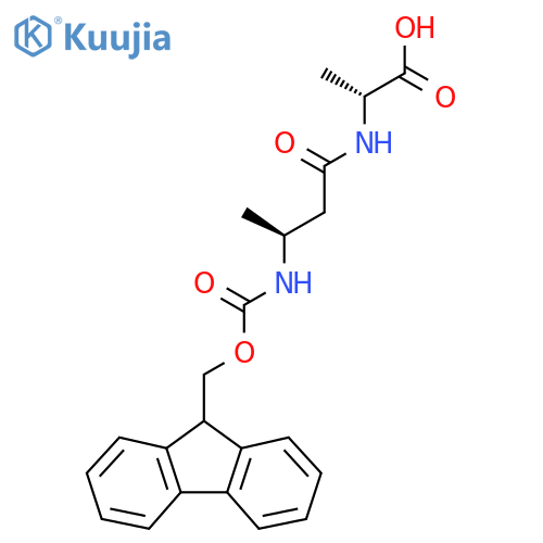 (2R)-2-(3S)-3-({(9H-fluoren-9-yl)methoxycarbonyl}amino)butanamidopropanoic acid structure