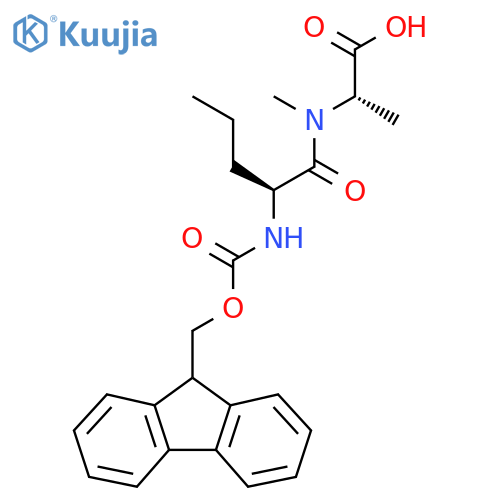 (2S)-2-(2S)-2-({(9H-fluoren-9-yl)methoxycarbonyl}amino)-N-methylpentanamidopropanoic acid structure