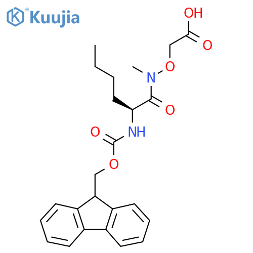 2-{(2S)-2-({(9H-fluoren-9-yl)methoxycarbonyl}amino)-N-methylhexanamidooxy}acetic acid structure