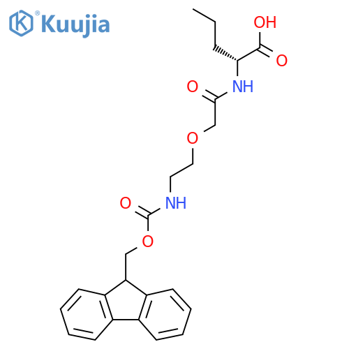 (2R)-2-{2-2-({(9H-fluoren-9-yl)methoxycarbonyl}amino)ethoxyacetamido}pentanoic acid structure