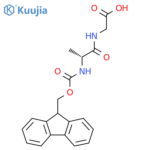 2-(2R)-2-({(9H-fluoren-9-yl)methoxycarbonyl}amino)propanamidoacetic acid structure