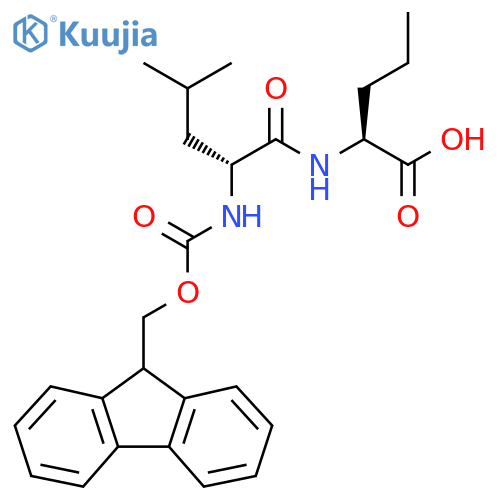 (2S)-2-(2R)-2-({(9H-fluoren-9-yl)methoxycarbonyl}amino)-4-methylpentanamidopentanoic acid structure