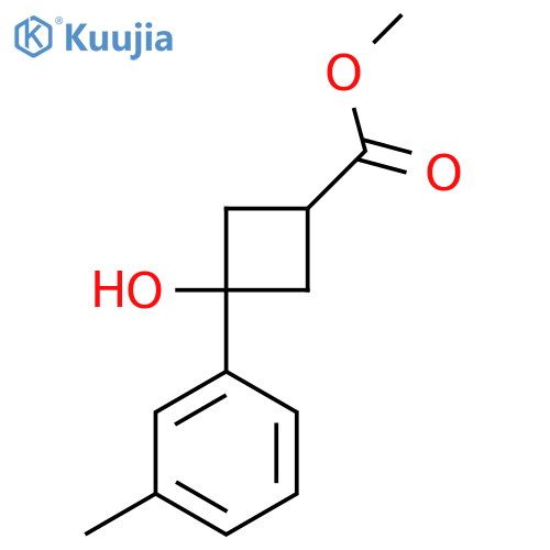 methyl (1s,3s)-3-hydroxy-3-(3-methylphenyl)cyclobutane-1-carboxylate structure