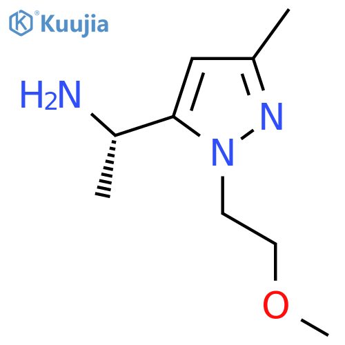 (1S)-1-1-(2-methoxyethyl)-3-methyl-1H-pyrazol-5-ylethan-1-amine structure