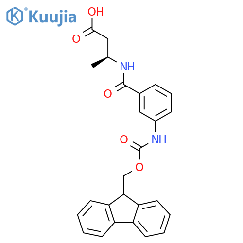 (3S)-3-{3-({(9H-fluoren-9-yl)methoxycarbonyl}amino)phenylformamido}butanoic acid structure
