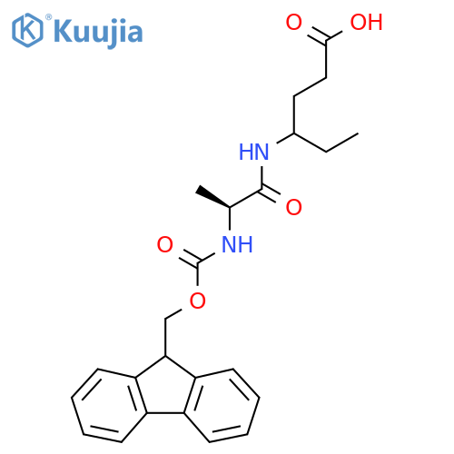 4-(2S)-2-({(9H-fluoren-9-yl)methoxycarbonyl}amino)propanamidohexanoic acid structure