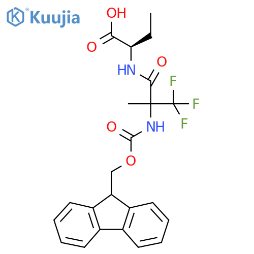 (2R)-2-2-({(9H-fluoren-9-yl)methoxycarbonyl}amino)-3,3,3-trifluoro-2-methylpropanamidobutanoic acid structure