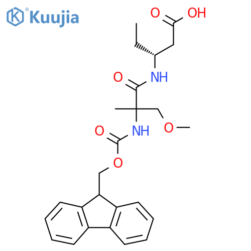(3R)-3-2-({(9H-fluoren-9-yl)methoxycarbonyl}amino)-2-(methoxymethyl)propanamidopentanoic acid structure