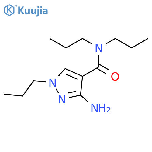 3-amino-N,N,1-tripropyl-1H-pyrazole-4-carboxamide structure