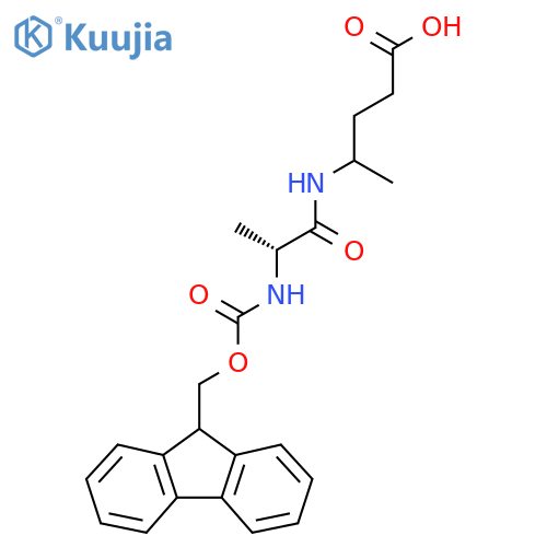 4-(2R)-2-({(9H-fluoren-9-yl)methoxycarbonyl}amino)propanamidopentanoic acid structure