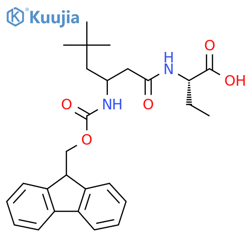 (2S)-2-3-({(9H-fluoren-9-yl)methoxycarbonyl}amino)-5,5-dimethylhexanamidobutanoic acid structure