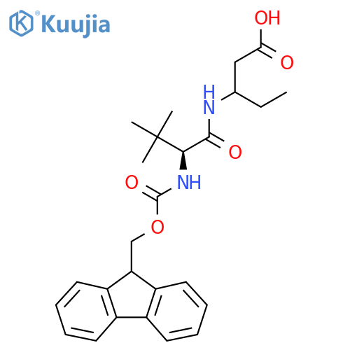 3-(2S)-2-({(9H-fluoren-9-yl)methoxycarbonyl}amino)-3,3-dimethylbutanamidopentanoic acid structure